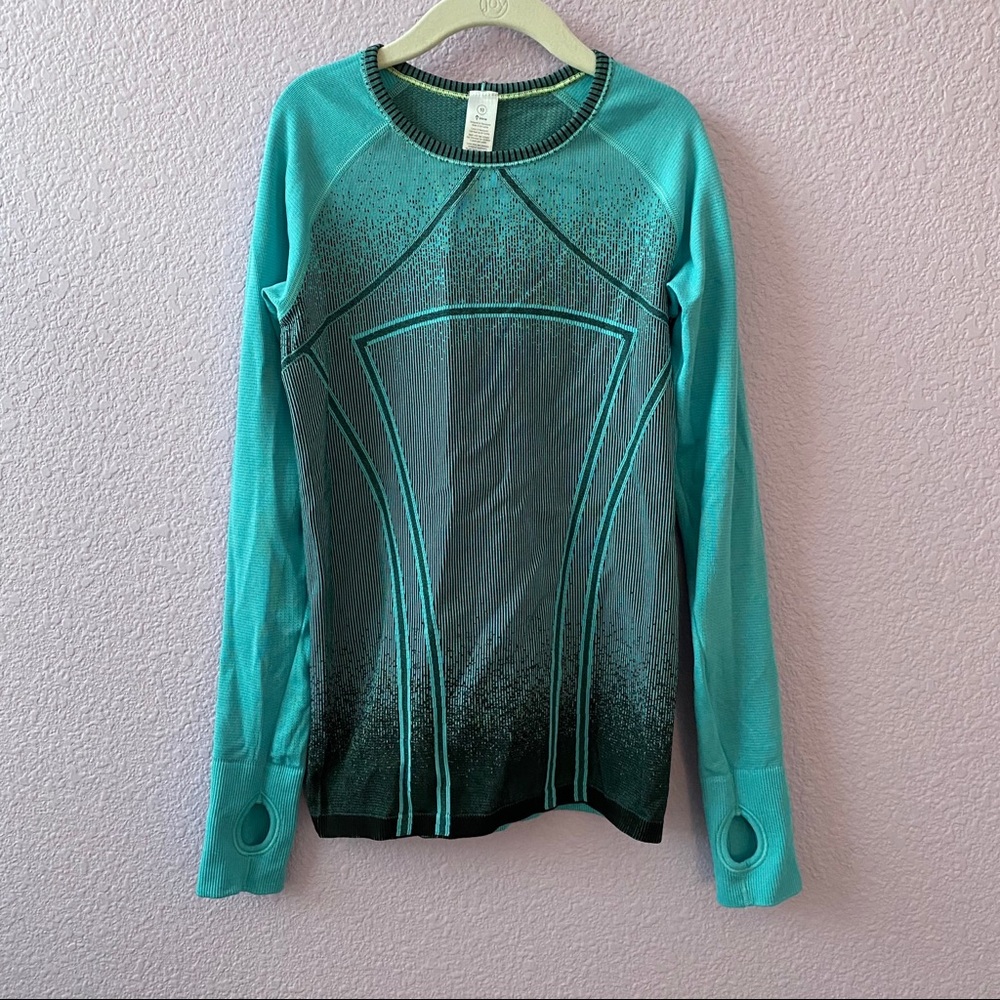 Ivivva Long-sleeved Top (Blue/Aqua)
